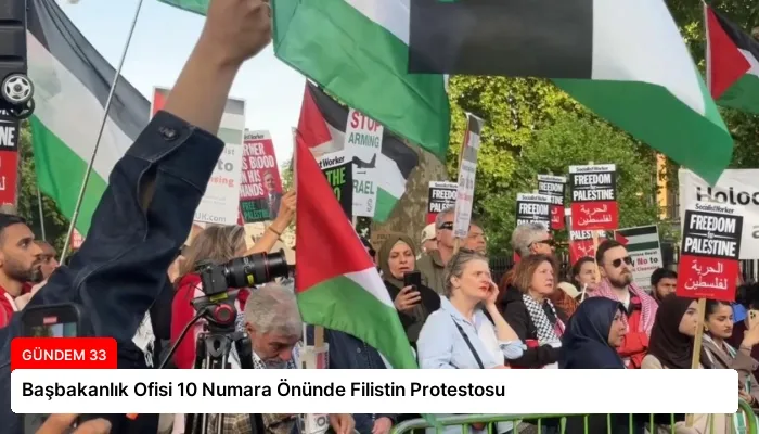 Başbakanlık Ofisi 10 Numara Önünde Filistin Protestosu