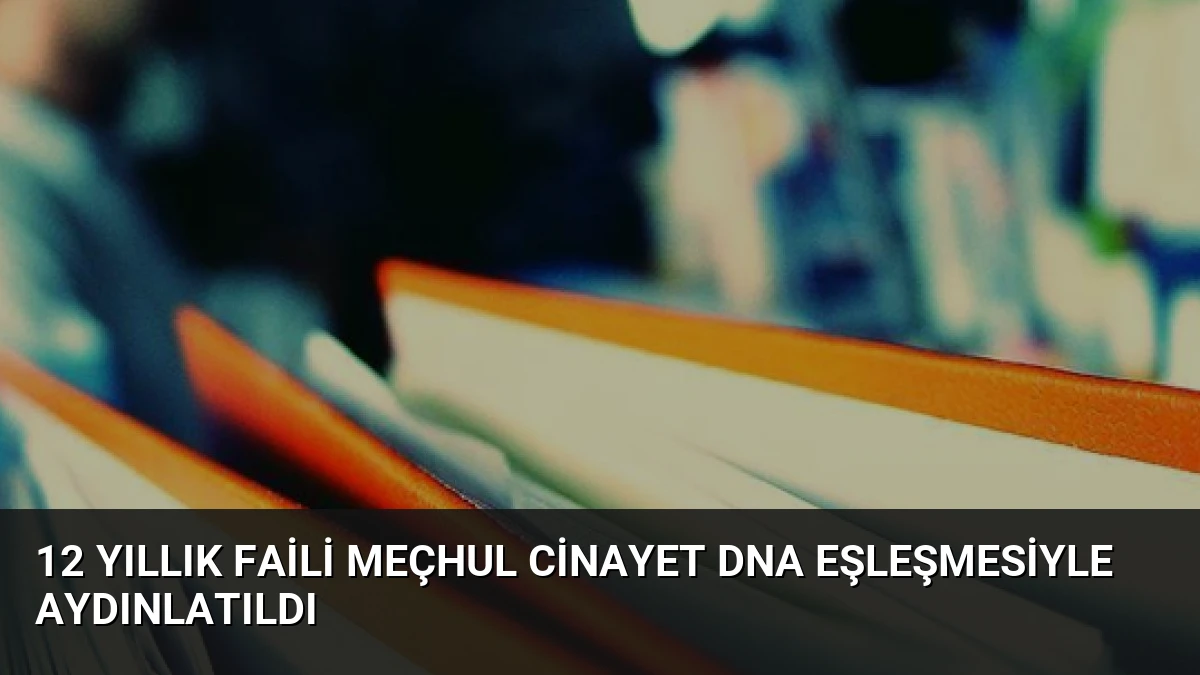 12 Yıllık Faili Meçhul Cinayet DNA Eşleşmesiyle Aydınlatıldı